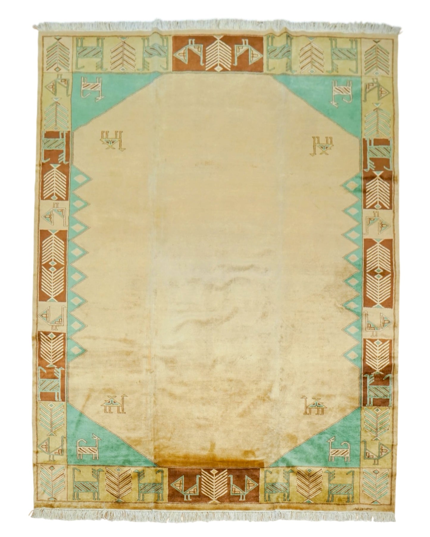  パキスタン手織り絨毯 241×202cm｜ニュージーランド産メリノウール