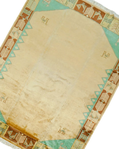  パキスタン手織り絨毯 241×202cm｜ニュージーランド産メリノウール