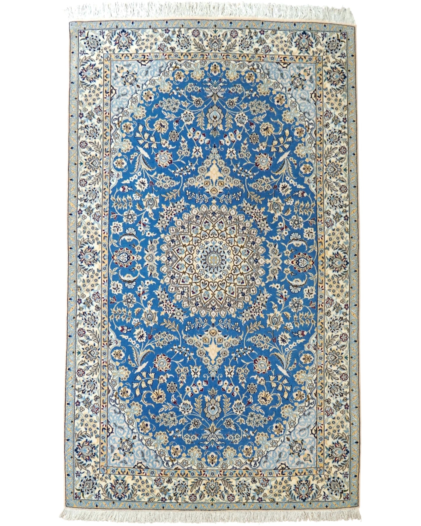  ペルシャ絨毯 ナイン産 6LA 192×120cm｜コルクウール＆シルク