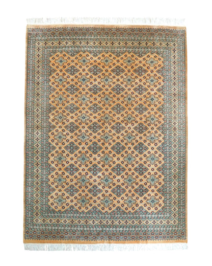  パキスタン手織り絨毯 ジャルダール柄 250×206cm｜ニュージーランド産メリノウール使用 ハンドノット