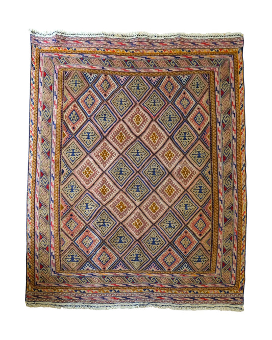  122×112cm 手織りマシュワニキリム