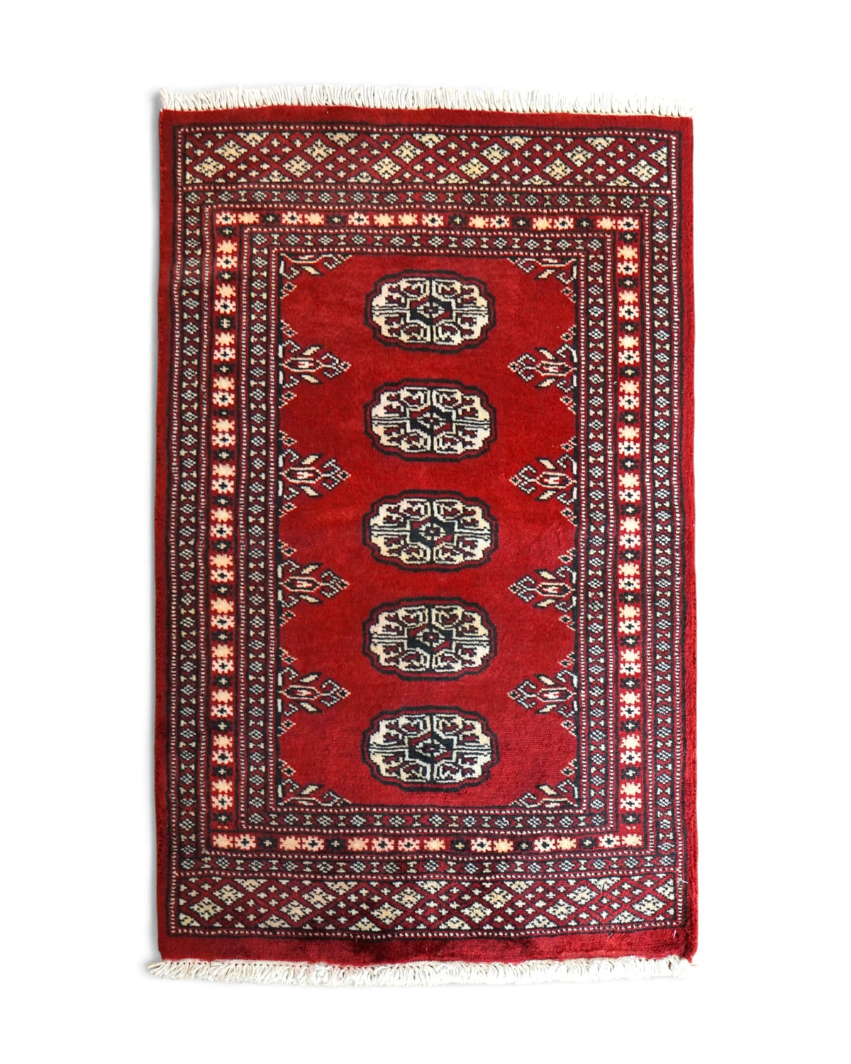  トルクメン ボハラ 手織り パキスタン絨毯  95×62cm