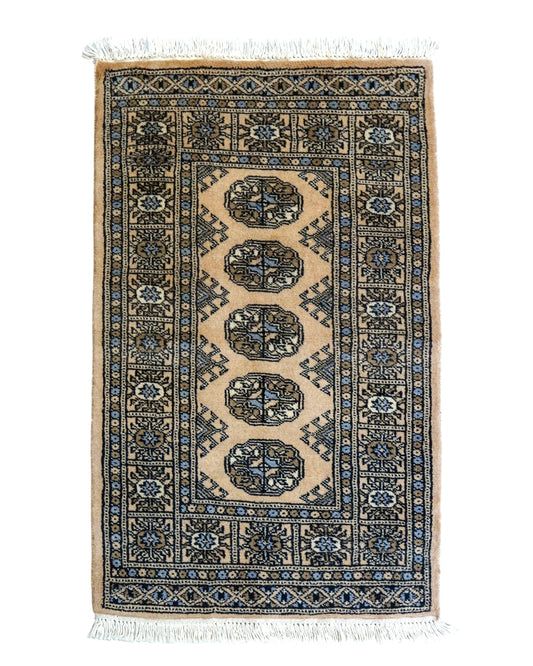  パキスタン手織り絨毯 93×62cm