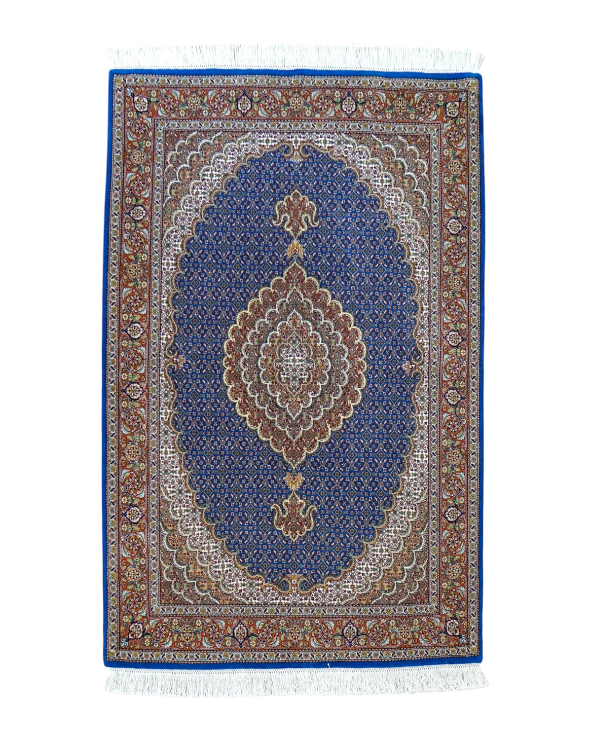  154×106cm 手織り ペルシャ絨毯 タブリーズ産　50RAJ