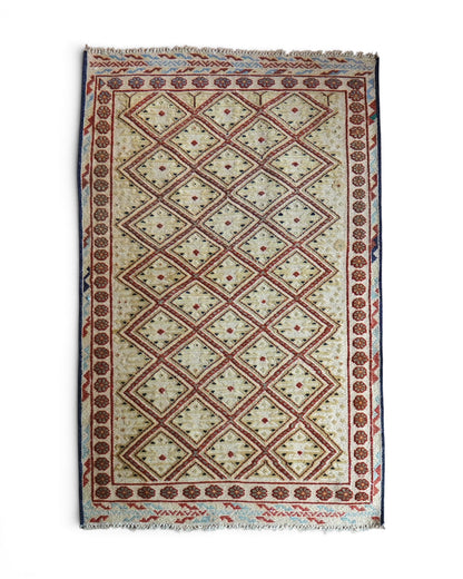  アフガニスタン 手織りマシュワニキリム  125×86cm