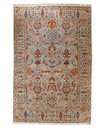  アフガニスタン手織り絨毯 ガズニ  243×176cm｜手紡ぎウール×草木染め