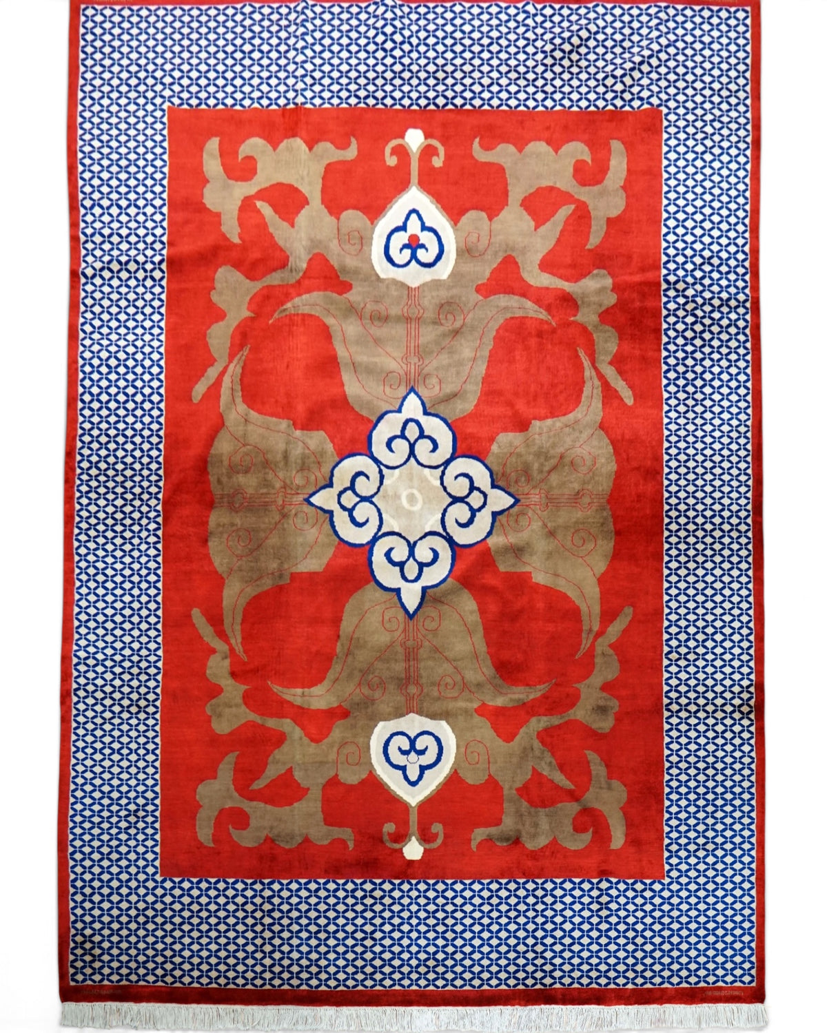  パキスタン手織り絨毯 269×203cm｜メリノウール・現代デザイン