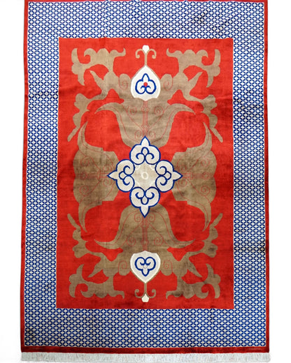  パキスタン手織り絨毯 269×203cm｜メリノウール・現代デザイン