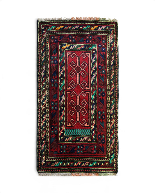  トライバルラグ　バルーチ族　ペルシャ86×48cm