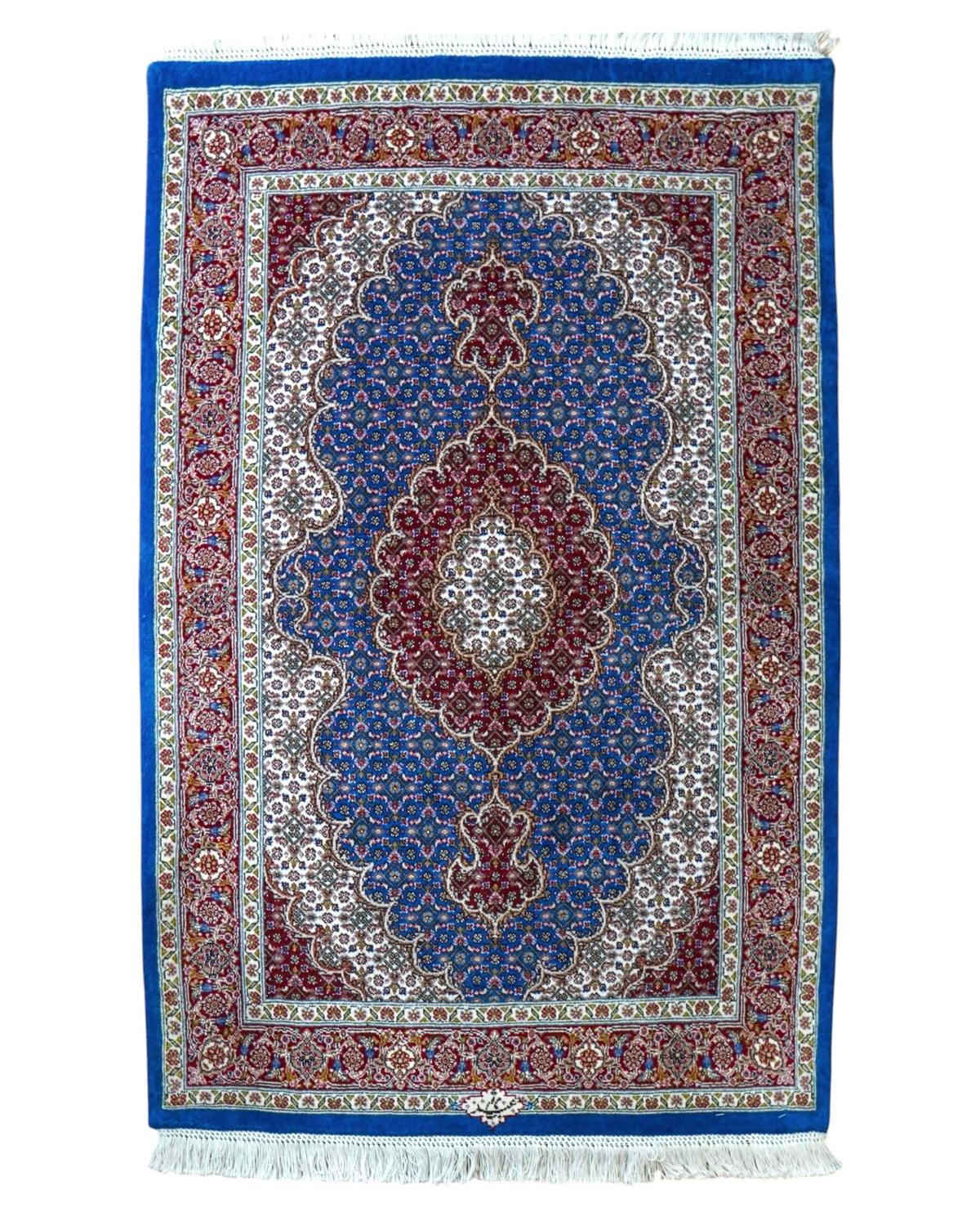  120×82cm 手織り ペルシャ絨毯 タブリーズ産　50RAJ