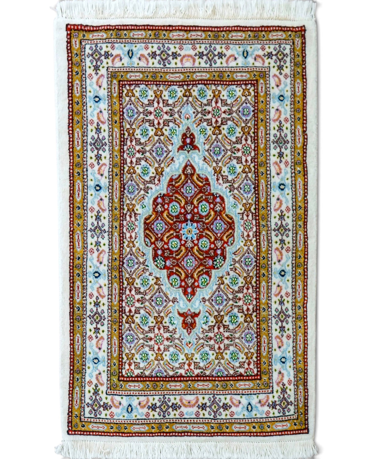  88×60cm ペルシャ 手織り絨毯　ムード
