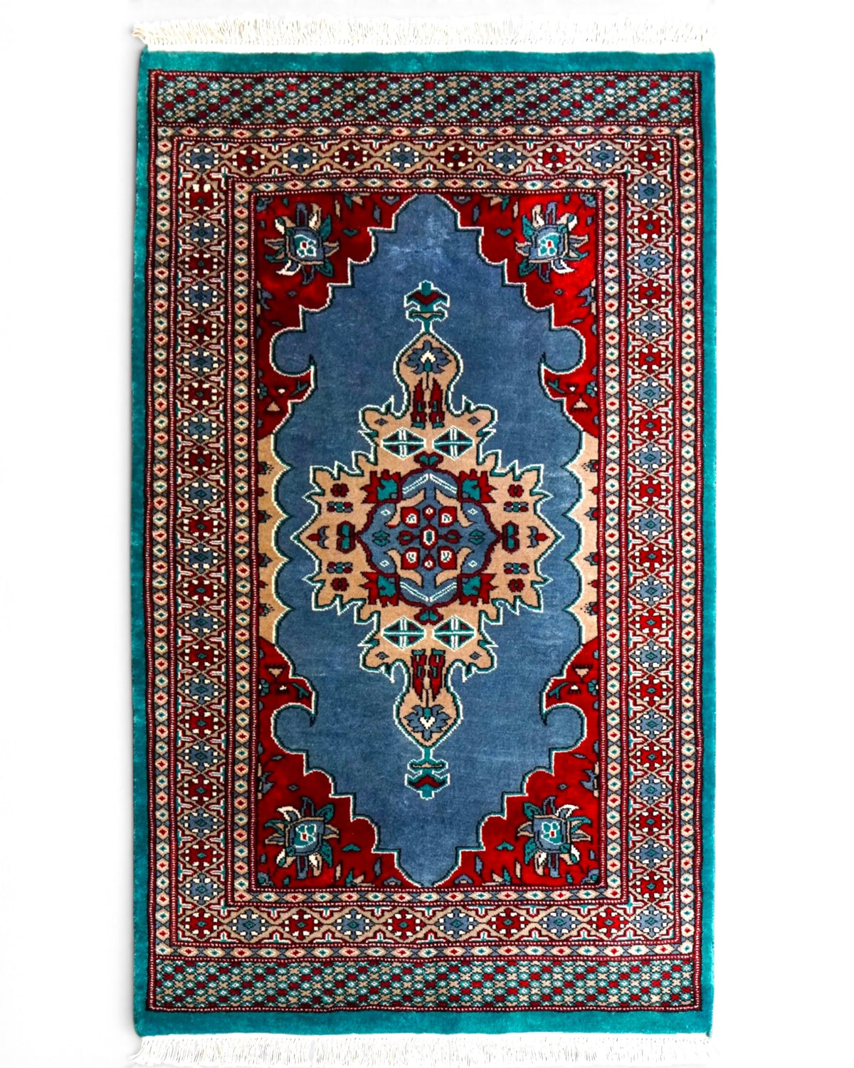  125×81cm パキスタン手織り絨毯