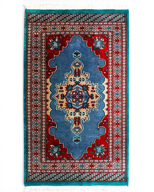  125×81cm パキスタン手織り絨毯