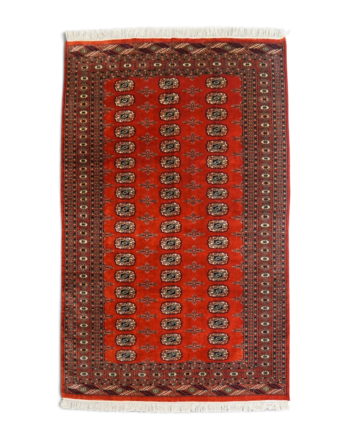  205×141cm トルクメン ボハララグ 手織り絨毯
