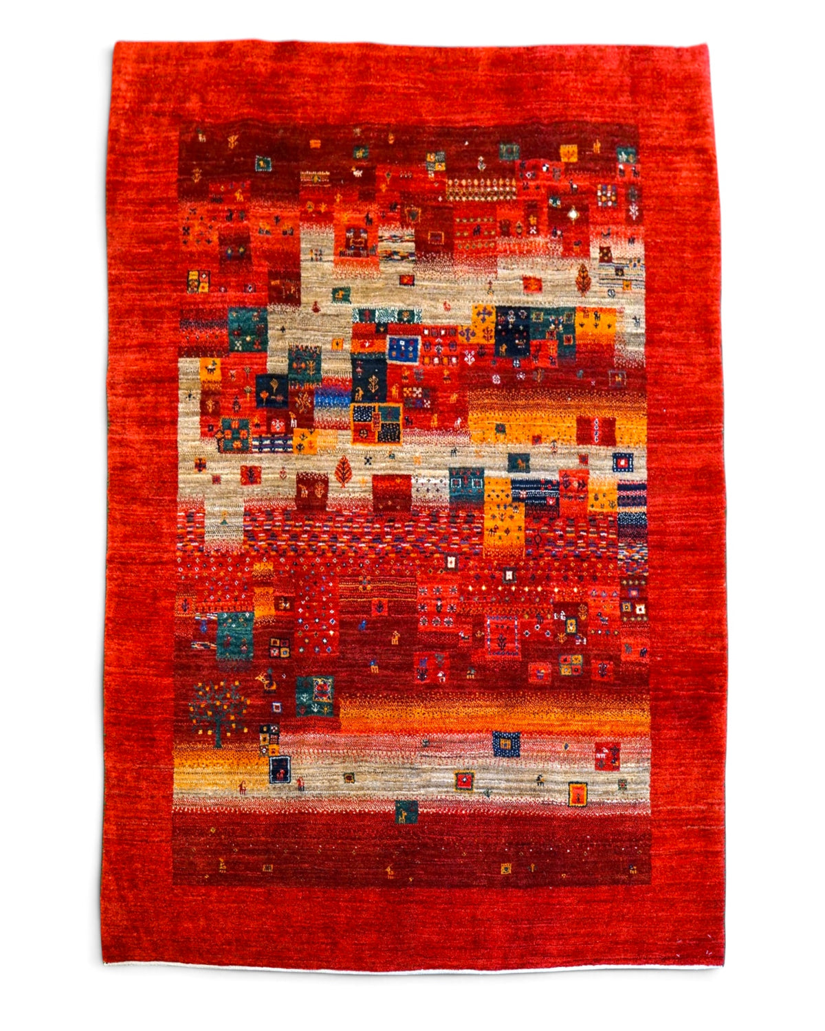  ペルシャ絨毯 カシュクリ ギャッベ リズバフトギヤべ 240×172cm