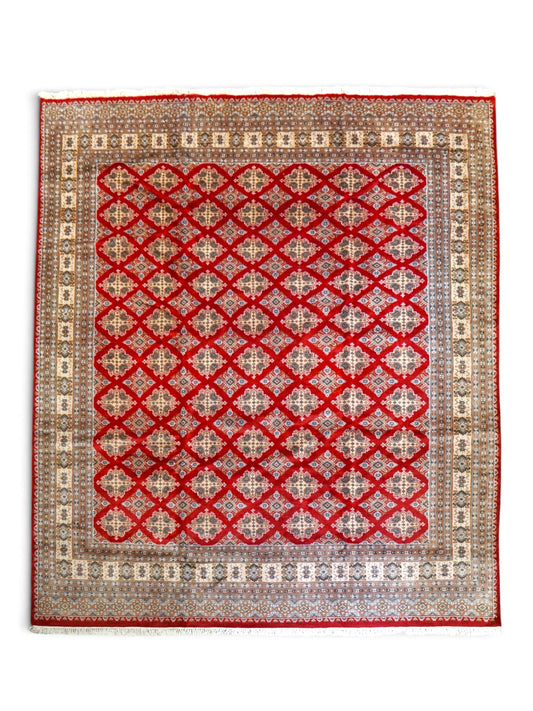  パキスタン手織り絨毯 ジャルダルデザイン 255×250cm