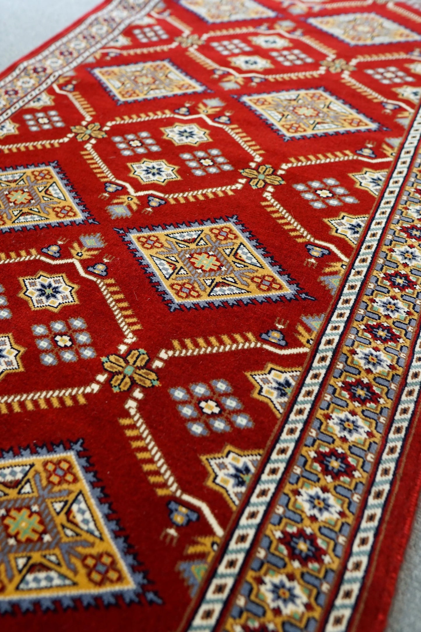 300×80cm  パキスタン手織り絨毯　ランナー Decorworks