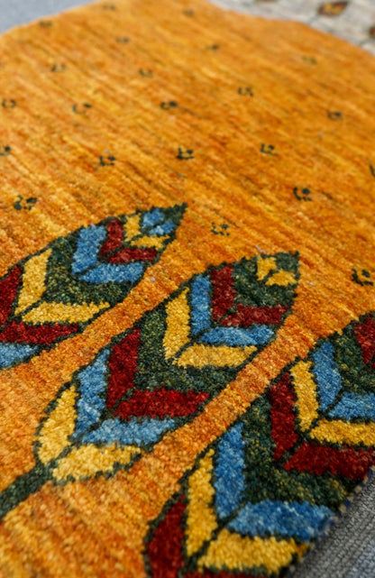 148×49cm【ペルシャ手織りカシュクリギャッベ] リズ バフト ギャッベ 手織り絨毯 Decorworks