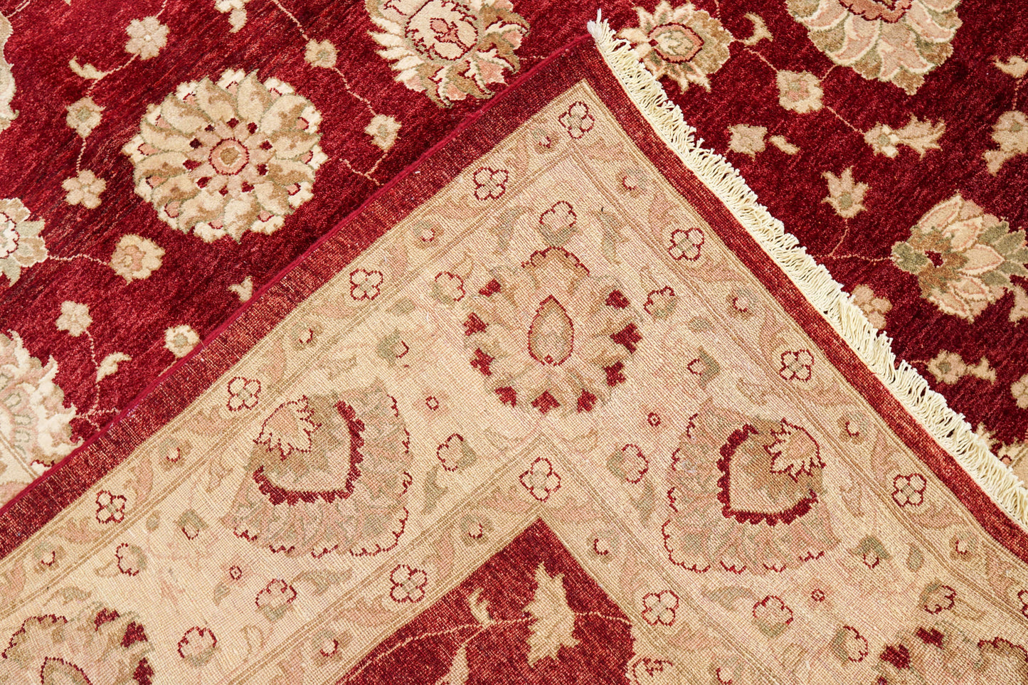  385×255cm パキスタン絨毯 ガゼニウール 手織り ダブルノット