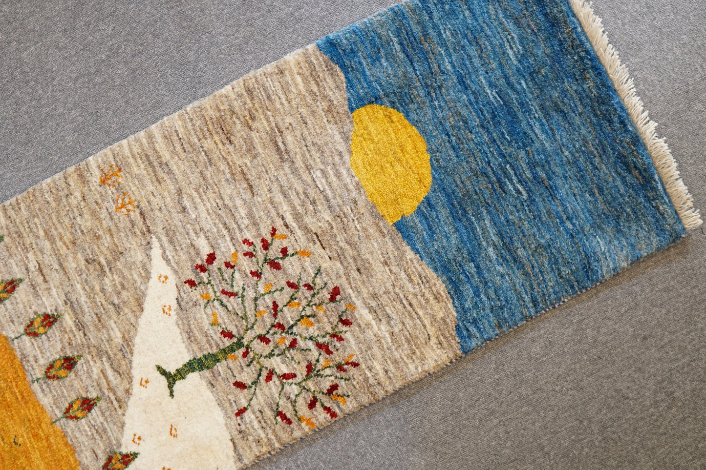 148×49cm【ペルシャ手織りカシュクリギャッベ] リズ バフト ギャッベ 手織り絨毯 Decorworks