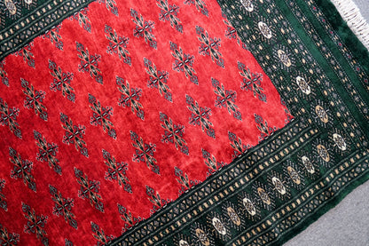 143×92cm  パキスタン手織り絨毯 Decorworks
