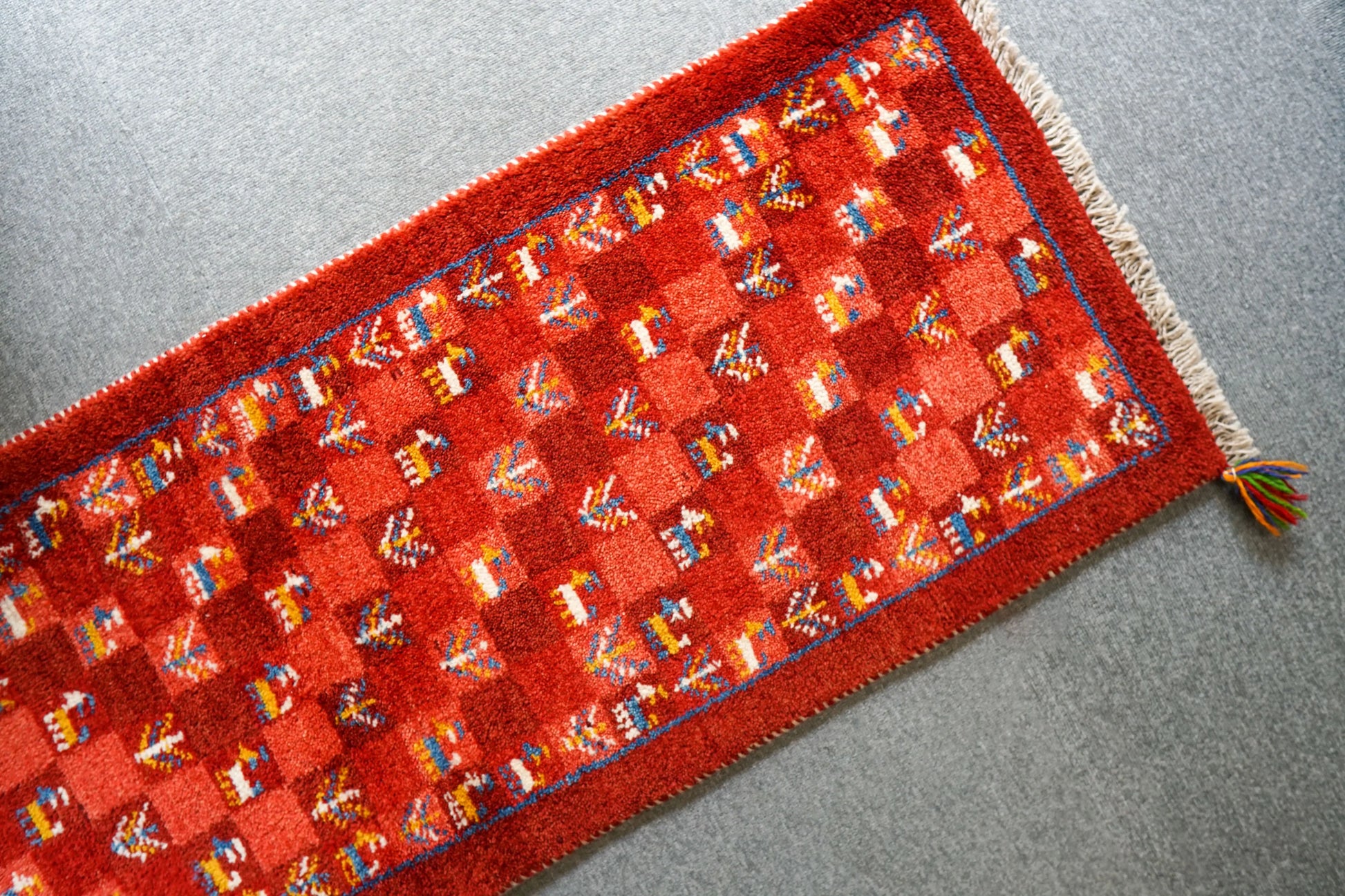 145×50cm ペルシャ絨毯 手織りギャッベ アマレ族　ランナー - Decorworks