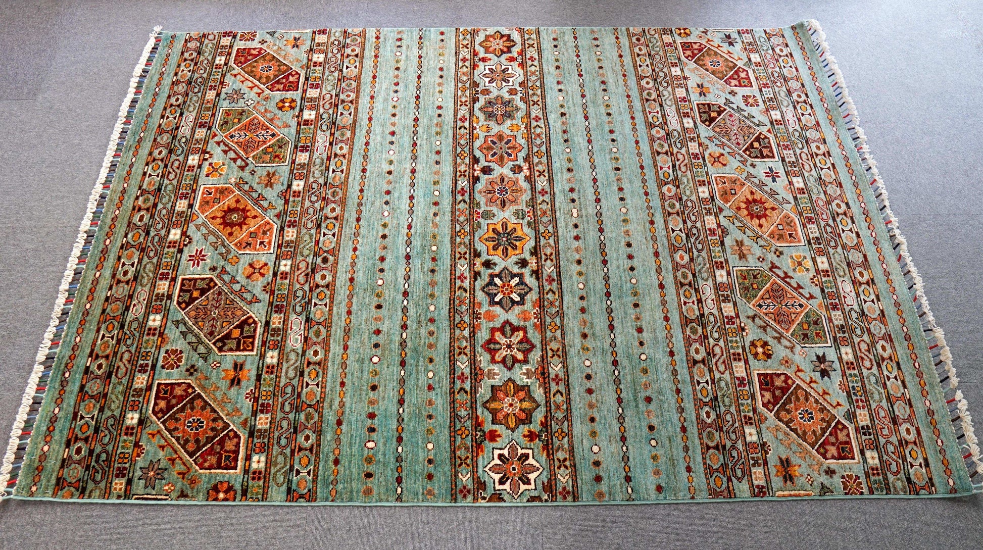  アフガニスタン ガズニーウール 手織り絨毯 210×153cｍ khurjeen rug
