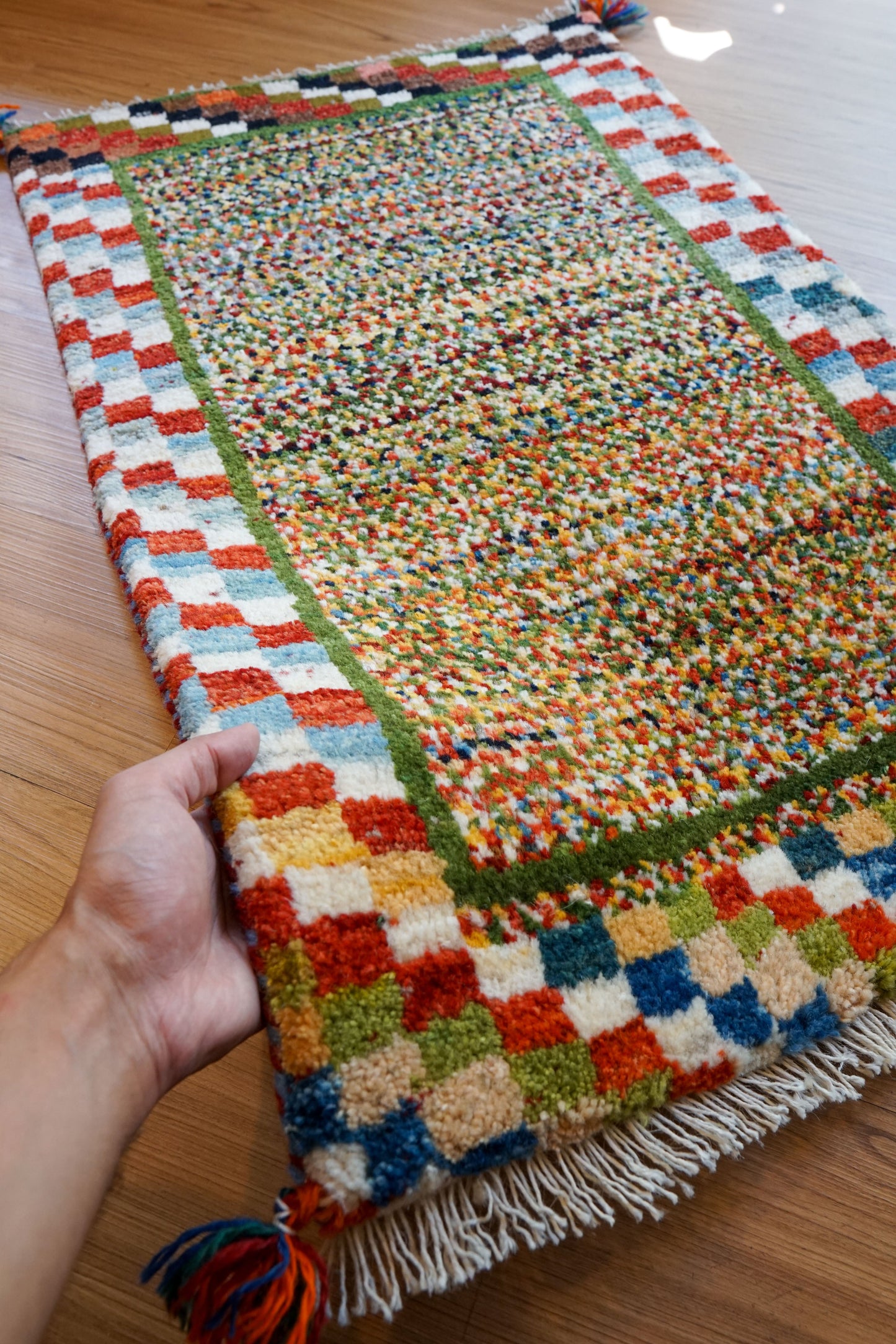 Collection 80×50cm　ペルシャ絨毯 手織りギャッベ アマレ族 ギャベ