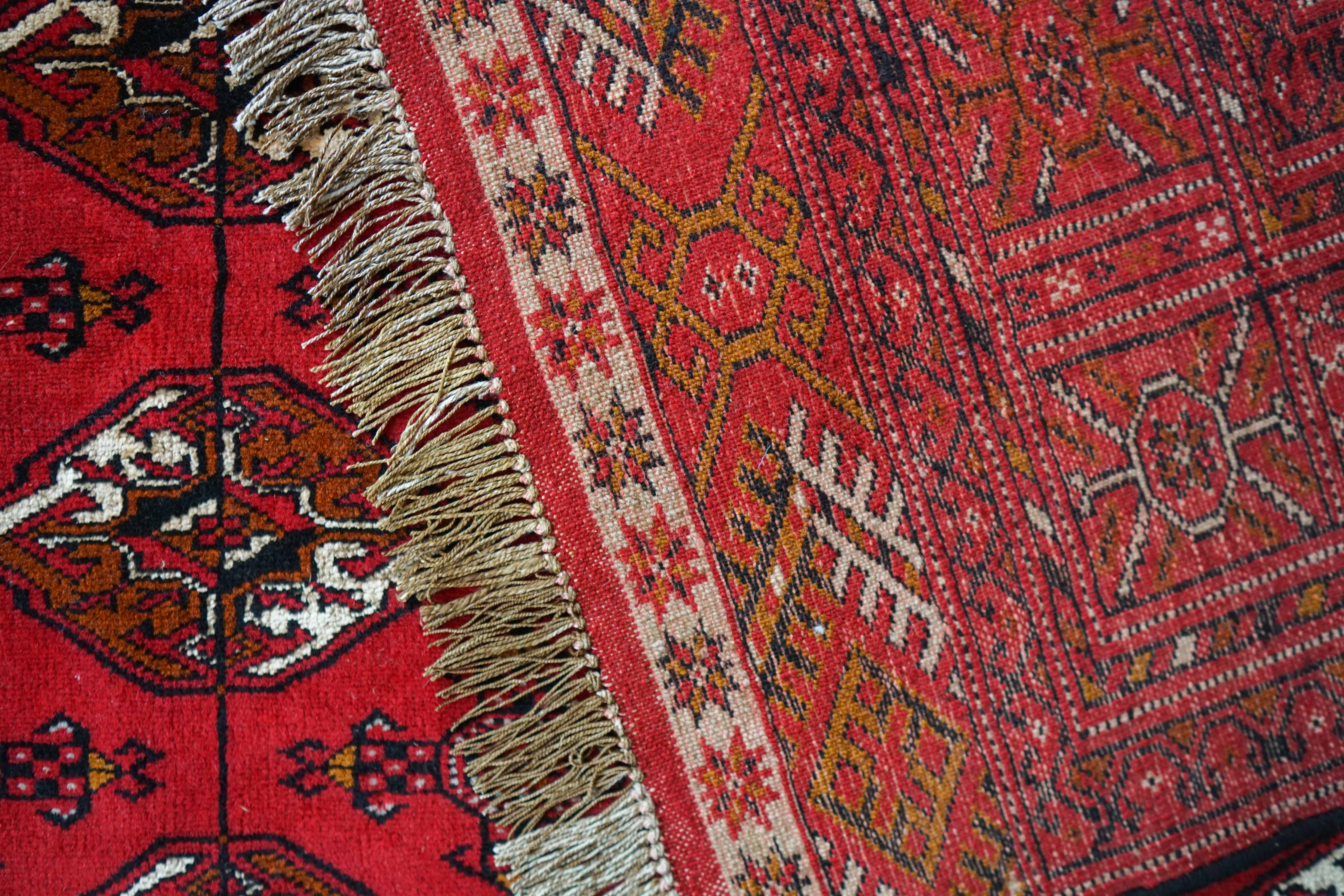 192×126cm トルクメン ボハラ手織り絨毯 - Decorworks