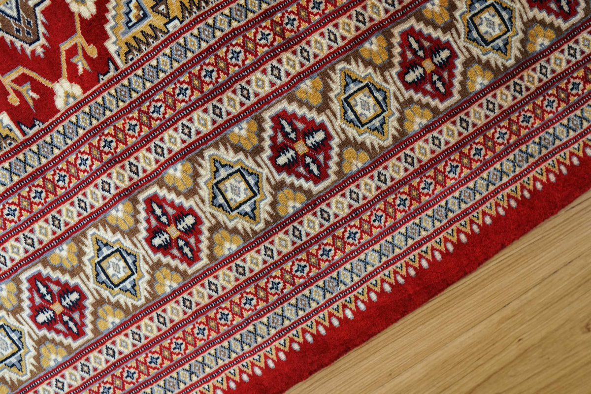  パキスタン手織り絨毯 ジャルダルデザイン 238×166cm｜ニュージーランド産メリノウール