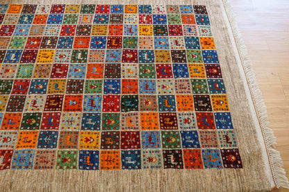  ペルシャ絨毯 手織りカシュクリギャッベ 188×118cm リズバフト