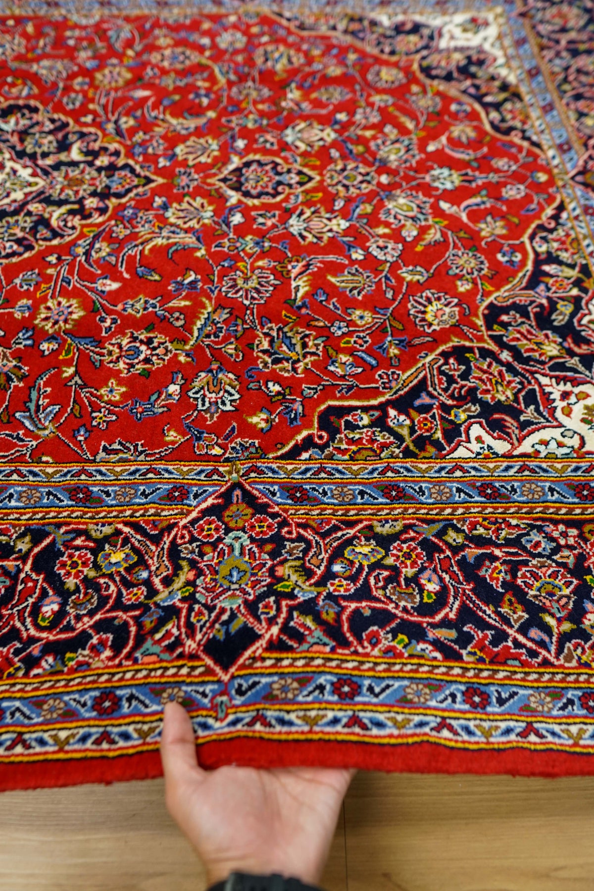  ペルシャ絨毯 カシャーン産 (カシャン) シャドサル工房 225×150cm