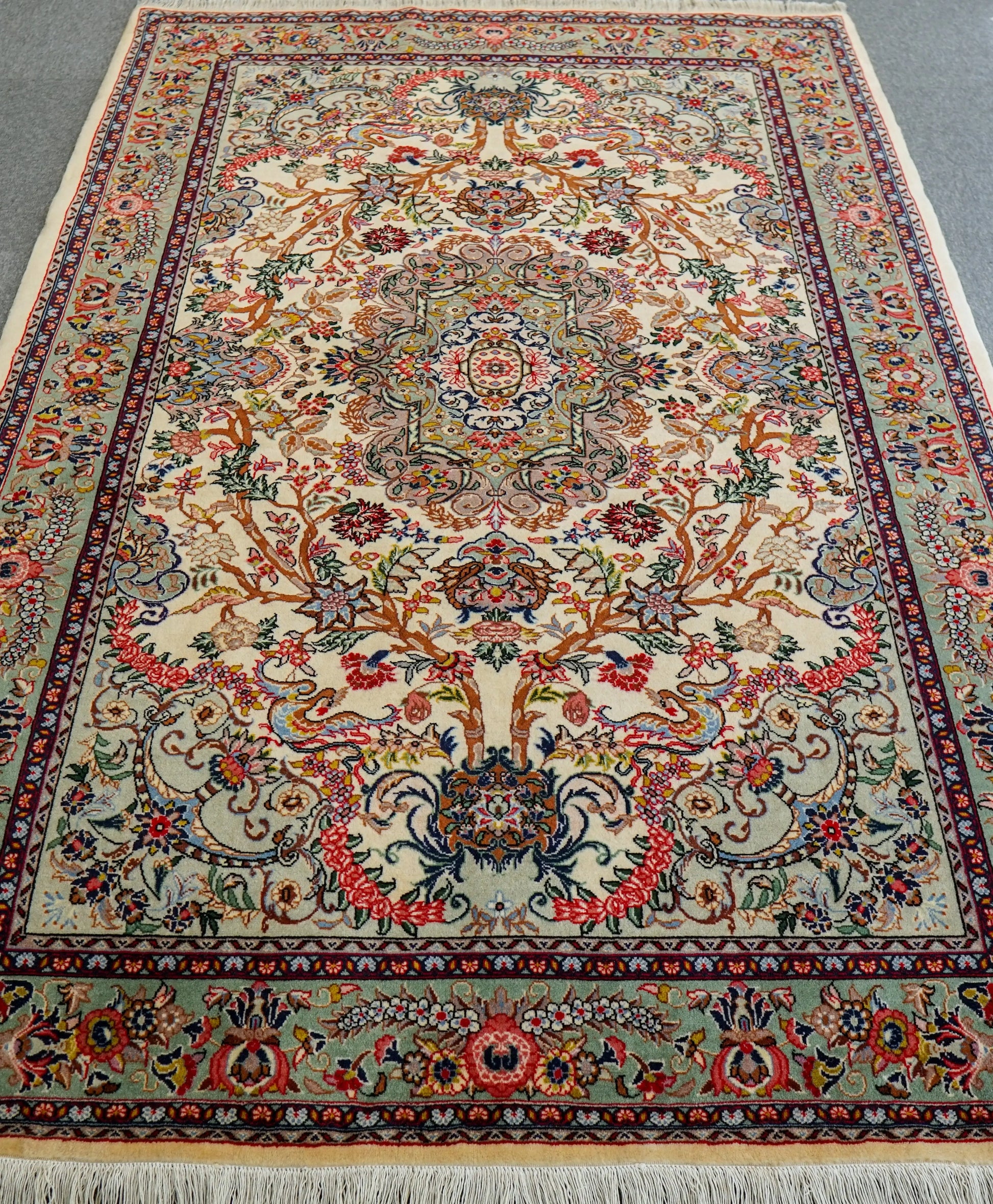 200×135cm　 ペルシャサルーク総手織り絨毯 Decorworks