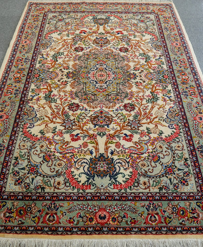 200×135cm　 ペルシャサルーク総手織り絨毯 Decorworks