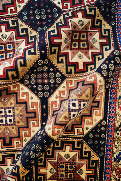  アフガン手織り絨毯 ボハラ 220×140cm｜ウール・紺色