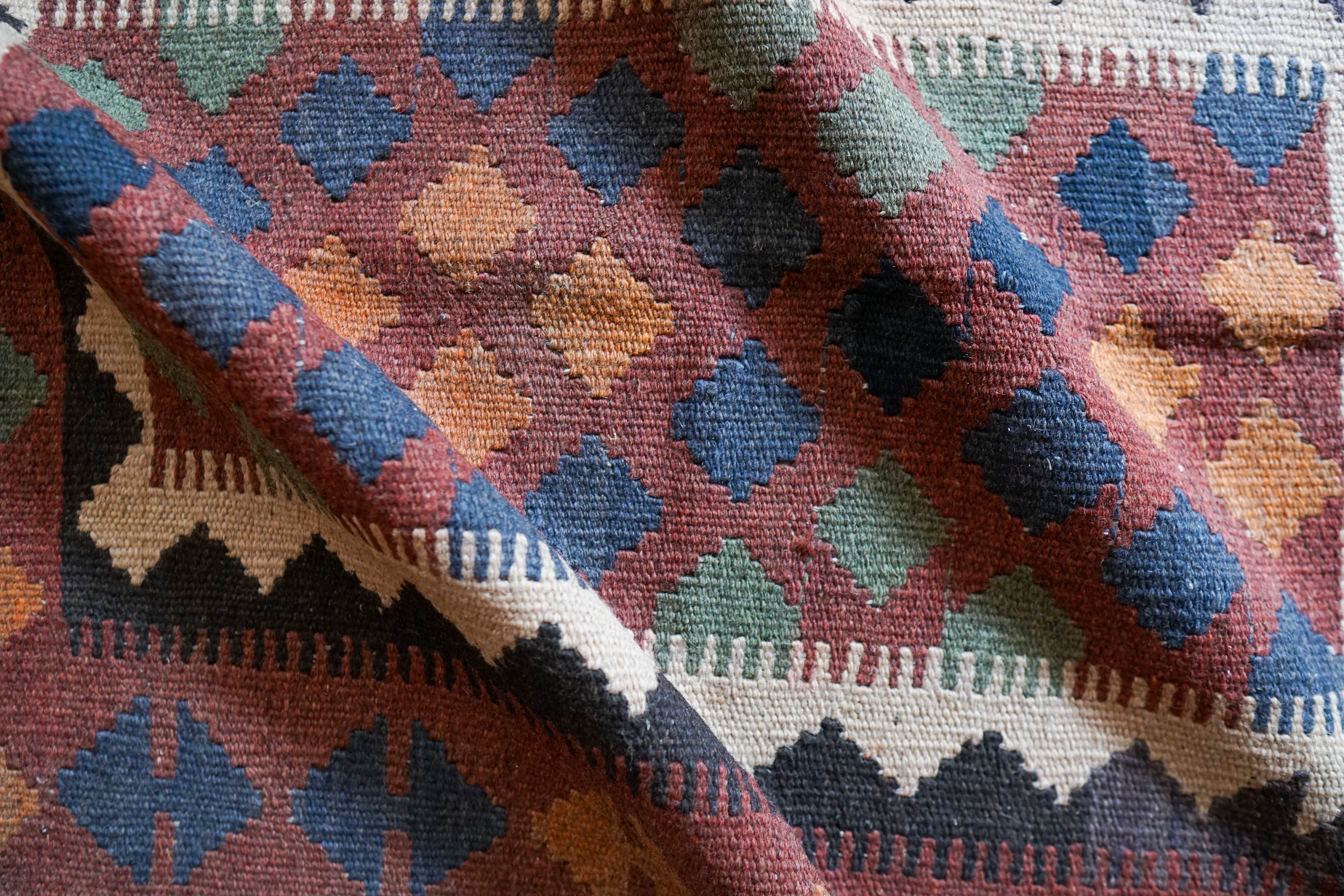 アフガン手織りキリム トライバルラグ 98×83㎝ – Decorworks