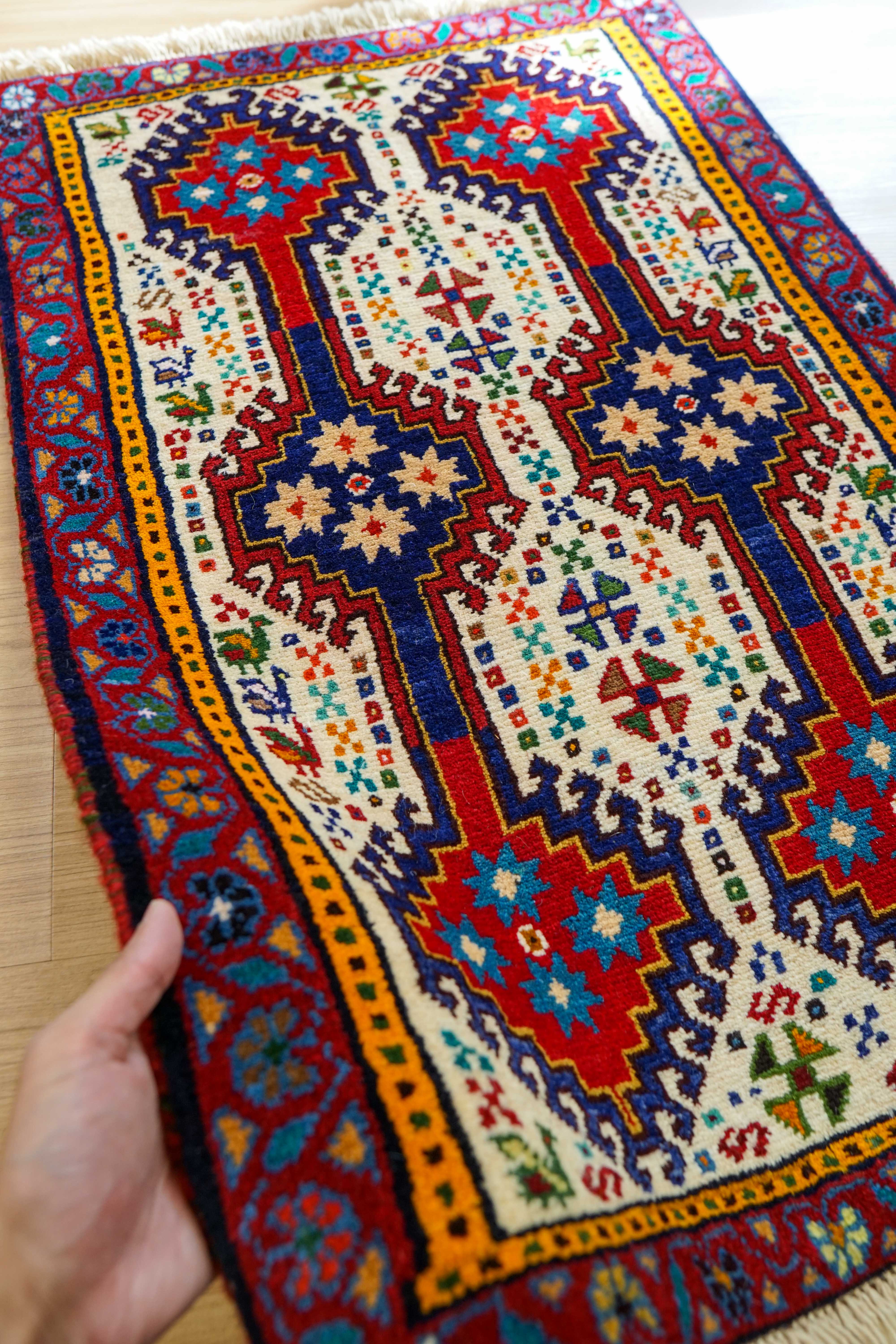 新品】パキスタン製 手織り ペルシャ絨毯/ウール パキスタン絨毯