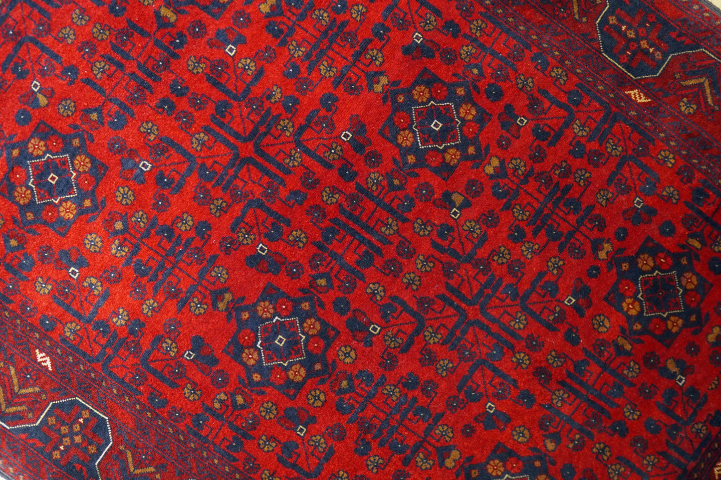 アフガニスタン絨毯 カールモハメディ Biljik最高品質 143×103cm｜メリノウール100%