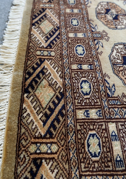 112×77cm トルクメン ボハララグ 手織り絨毯 パキスタン絨毯 Decorworks