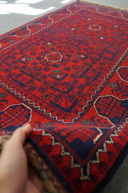 135×81cm アフガニスタン手織り絨毯 カールモハメディ ペルシャ絨毯 Decorworks