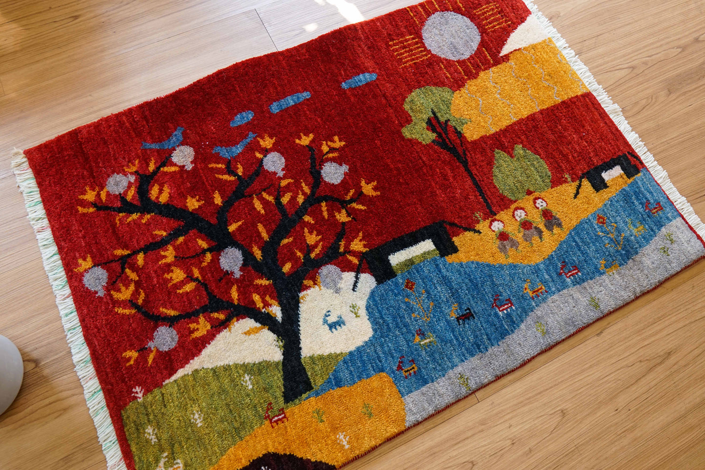 ペルシャ手織り カシュクリギャッベ リーズバフト 91×63cm｜アートギャッベ｜選び抜かれた上質ウール