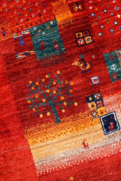 ペルシャ絨毯 カシュクリ ギャッベ リズバフトギヤべ 240×172cm