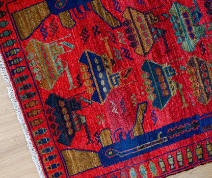 アフガン手織り絨毯　169×104cm