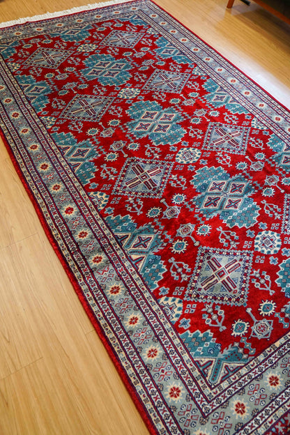 パキスタン手織り絨毯 239×172cm｜高密度ウールラグ ニュージーランドウール×シルク使用 リビングサイズ - Decorworks