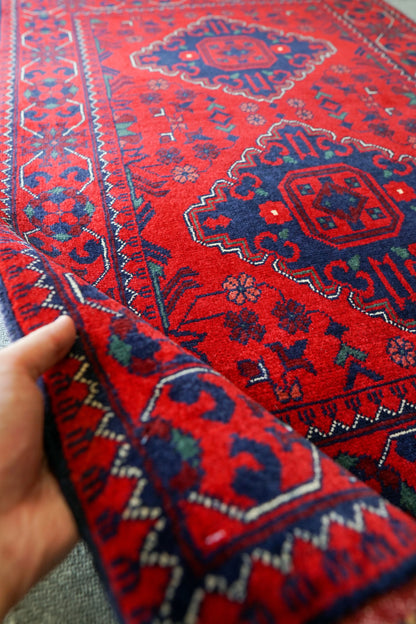 121×83cm アフガニスタン手織り絨毯 カールモハメディ - Decorworks