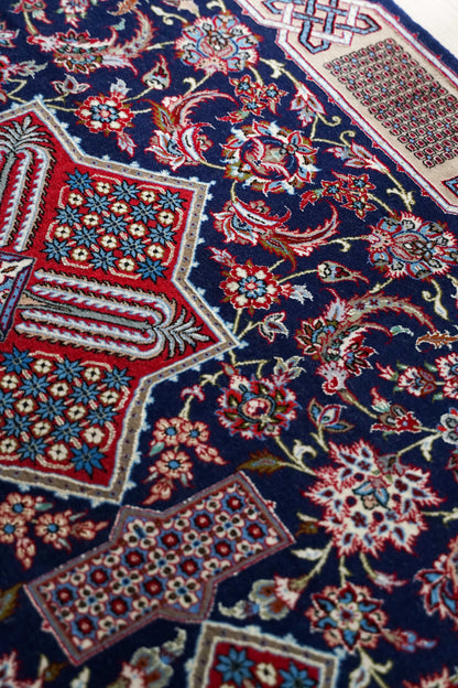  ペルシャ絨毯 オールドイスファハン産 170×113cm｜コルクウール＆シルク 手織り