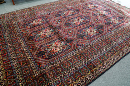 295×195cm アフガニスタン トルクメン　手織り絨毯　 トライバルラグ Decorworks