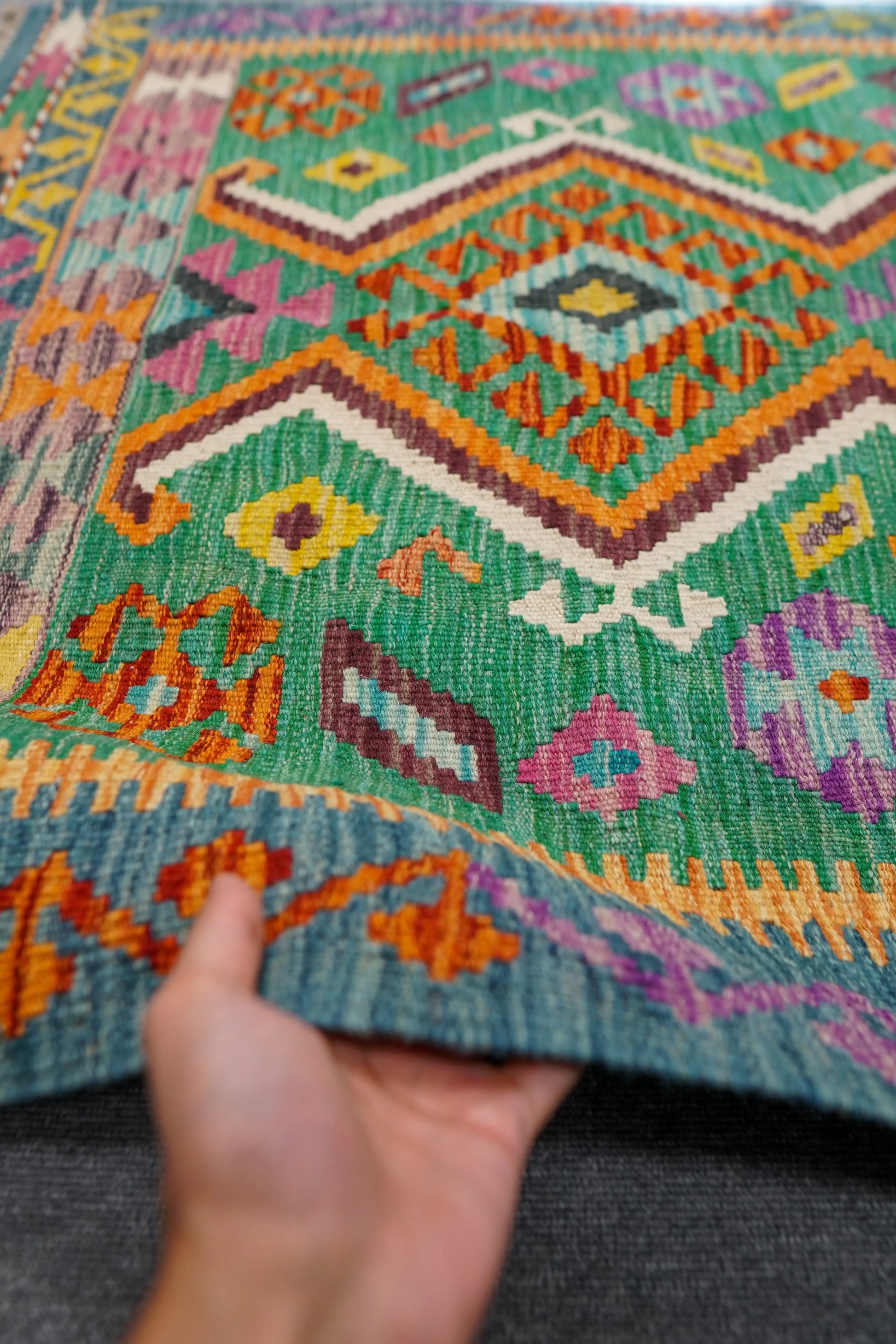 147×100cm　　アフガニスタン　手織り　キリム　　 Decorworks