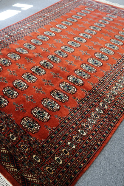 205×141cm トルクメン ボハララグ 手織り絨毯 Decorworks