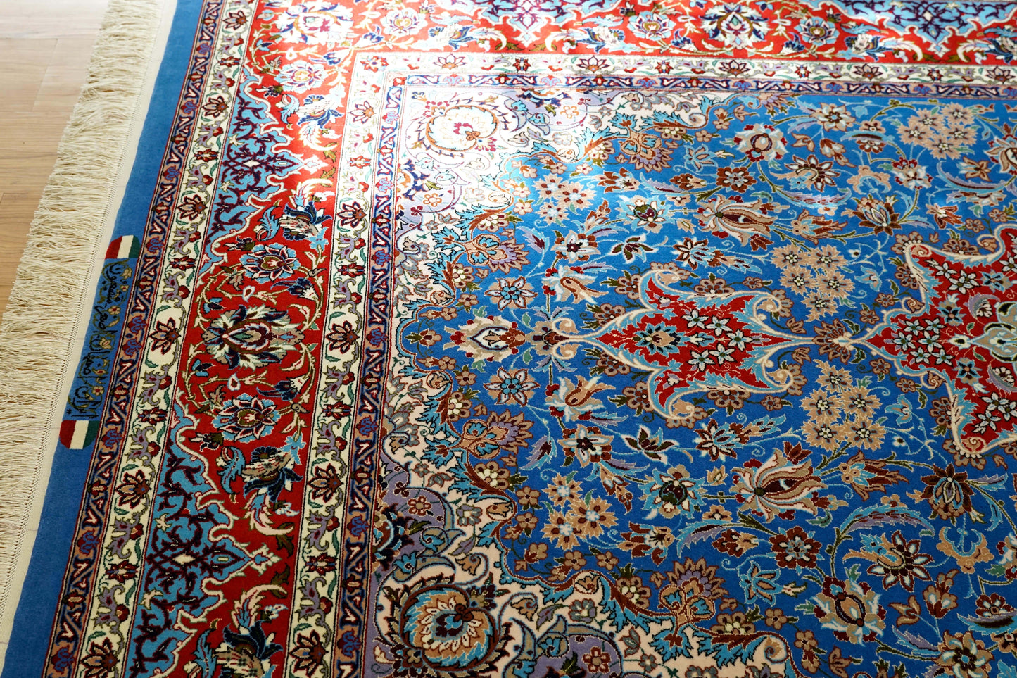  ペルシャ絨毯 イスファハン産 220×150cm  シャジュン房  4661